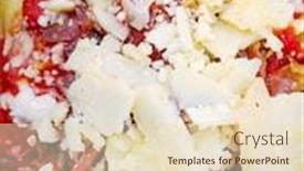  Presentation with pasta sauce - Cool new presentation design with radiatori-pasta-in-a-creamy backdrop and a lemonade colored foreground