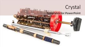  Presentation with antenna - Presentation design consisting of radio band selector with magnetic background and a coral colored foreground