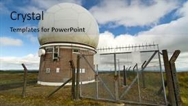  Presentation with meteorology - PPT theme having radio communications - meteorology station near limerick ireland background and a teal colored foreground
