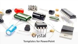  Presentation with components - Colorful slide deck enhanced with radio components on white background backdrop and a white colored foreground