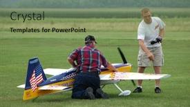  Presentation with control - Presentation with radio-control-plane background and a seafoam green colored foreground