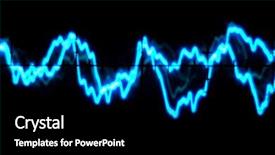  Presentation with blue music - Audience pleasing PPT layouts consisting of radio frequency - electric blue oscilloscope trace backdrop and a black colored foreground