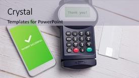  Presentation with frequency - PPT theme consisting of radio frequency - screen showing payment successful background and a light gray colored foreground