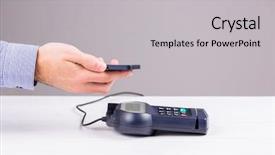  Presentation with radio frequency identification - Theme enhanced with radio frequency identification - man using smartphone to express background and a  colored foreground