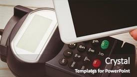  Presentation with pay raise - Theme having radio frequency identification - man using smartphone to express background and a  colored foreground