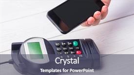  Presentation with on pay tm - Amazing slide deck having radio frequency identification - man using smartphone to express backdrop and a  colored foreground