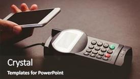  Presentation with pay - Cool new theme with radio frequency identification - man using smartphone to express backdrop and a tawny brown colored foreground