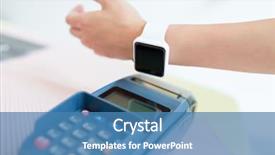  Presentation with online banking - Beautiful theme featuring radio frequency identification - online banking against woman using backdrop and a  colored foreground