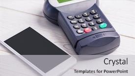  Presentation with radio frequency identification - Cool new presentation design with radio frequency identification - overhead of pin terminal backdrop and a  colored foreground