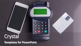  Presentation with radio frequency identification - Colorful presentation theme enhanced with radio frequency identification - overhead of pin terminal backdrop and a  colored foreground