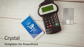  Presentation with payment methods - Audience pleasing slide deck consisting of radio frequency identification - payment screen against paying backdrop and a light gray colored foreground