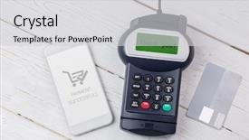  Presentation with payment - Beautiful slide deck featuring radio frequency identification - screen showing payment successful backdrop and a light gray colored foreground