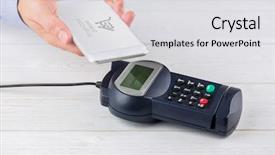  Presentation with payment - Slide deck enhanced with radio frequency identification - trolley showing payment successful background and a light gray colored foreground