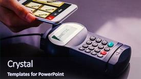  Presentation with mobile payment app business technology - Audience pleasing slide set consisting of radio frequency identification - website design against mobile payment backdrop and a wine colored foreground