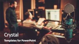  Presentation with industrial engineer - Audience pleasing slide set consisting of electro industrial - sound engineer working in boutique backdrop and a wine colored foreground