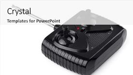  Presentation with control - Audience pleasing theme consisting of radio remote control for toy backdrop and a white colored foreground