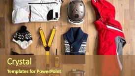  Presentation with mountain top - Slides consisting of floor for mountain trip background and a tawny brown colored foreground