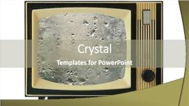  Presentation with old television set - Colorful presentation theme enhanced with singapore national flag torn burned backdrop and a coral colored foreground