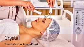  Presentation with massage therapy - Colorful presentation design enhanced with radio therapy - close up of woman wearing backdrop and a coral colored foreground