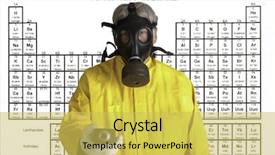  Presentation with radioactive - Colorful slide deck enhanced with radioactive blood - scientist explaining a complex theory backdrop and a yellow colored foreground