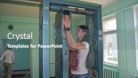  Presentation with radioactive - Slide deck consisting of radioactive-control-of-tourists background and a ocean colored foreground