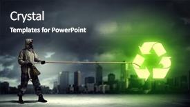  Presentation with radioactive - Beautiful PPT layouts featuring portrait of happy senior woman backdrop and a dark gray colored foreground.