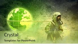  Presentation with nuclear - PPT theme with piggy bank icon with bonus background and a sky blue colored foreground