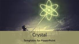  Presentation with nuclear - Cool new theme with radioactive isotopes - man in respirator against nuclear backdrop and a  colored foreground