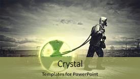  Presentation with radioactive - PPT layouts consisting of radioactive isotopes - man in respirator against nuclear background and a  colored foreground