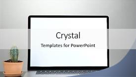  Presentation with cactus - Beautiful presentation design featuring economic botany - laptop and cactus in flowerpot backdrop and a white colored foreground