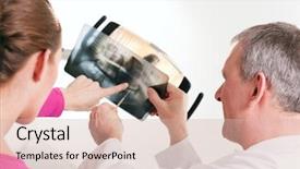  Presentation with dentist - Cool new presentation theme with radiograph teeth - dentist explaining the details backdrop and a lemonade colored foreground
