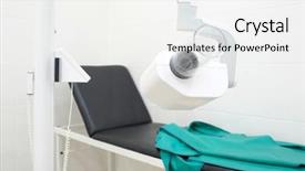  Presentation with medical equipment - Slide deck consisting of radiograph teeth - x-ray equipment in a medical background and a white colored foreground