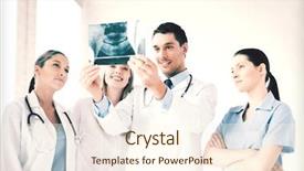  Presentation with group - Slides featuring radiologic study - picture of young group background and a cream colored foreground