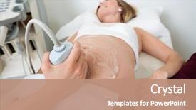  Presentation with pregnant woman - Slide deck consisting of radiologie - pregnant woman holding man's hand background and a  colored foreground