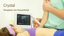  Presentation with diagnosis - Colorful theme enhanced with children radiology - girl's arm diagnosis carried backdrop and a cream colored foreground