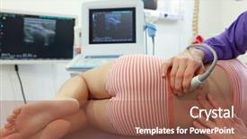  Presentation with diagnosis - Presentation design with children radiology - girl's lower back diagnosis carried background and a tawny brown colored foreground