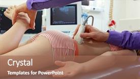  Presentation with diagnosis - Theme having children radiology - girl's lower back diagnosis carried background and a coral colored foreground