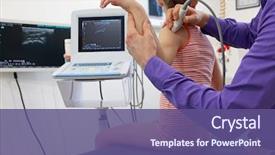  Presentation with shoulder joint - Amazing presentation theme having children radiology - girl's shoulder joint diagnosis carried backdrop and a violet colored foreground