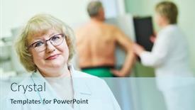  Presentation with radiology - Cool new slide set with radiology-and-healthcare-adult-radiologist backdrop and a cool aqua colored foreground