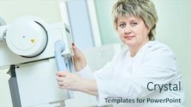  Presentation with radiology - Amazing PPT layouts having radiology and healthcare radiologist female backdrop and a  colored foreground