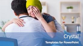  Presentation with radiology breast cancer - Beautiful presentation design featuring radiology breast - cancer patient visiting doctor backdrop and a teal colored foreground