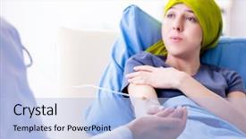  Presentation with doctor and patient medical consultation - Cool new presentation theme with radiology breast - cancer patient visiting doctor backdrop and a  colored foreground