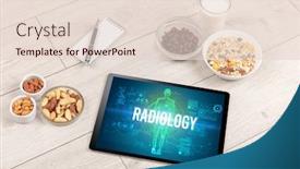  Presentation with radiology - Cool new slide set with radiology-concept-in-tablet backdrop and a lemonade colored foreground