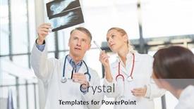  Presentation with diagnostics - PPT layouts enhanced with radiology-doctors-analyze-an-x background and a light gray colored foreground