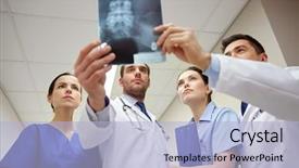  Presentation with radiology - PPT theme consisting of radiology health care people surgery background and a light blue colored foreground