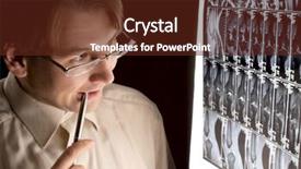  Presentation with mri - Amazing PPT layouts having radiology knee - puzzled radiologist looking at mri backdrop and a tawny brown colored foreground