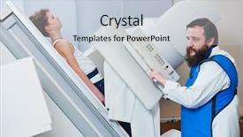  Presentation with radiology - PPT layouts enhanced with radiology specialist at work male background and a lemonade colored foreground