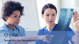  Presentation with radiology - Audience pleasing PPT layouts consisting of radiology surgery people and medicine backdrop and a  colored foreground