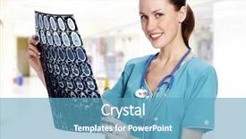  Presentation with mri - Audience pleasing slide set consisting of radiology exam brunette - smiling female doctor backdrop and a teal colored foreground