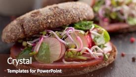  Presentation with boar - Amazing slide deck having radish sprouts and rye bread backdrop and a  colored foreground